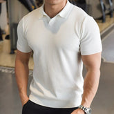 Men's Button Henry Collar Sports Polo Shirt